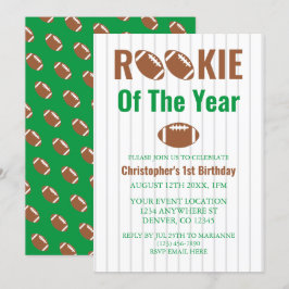 Invitation Rookie De L'Année Football 1Er Anniversaire