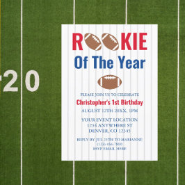 Invitation Rookie De L'Année Football 1Er Anniversaire