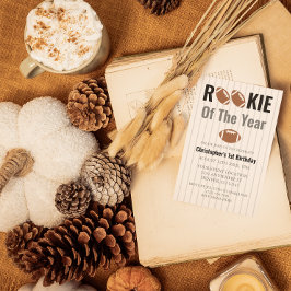 Invitation Rookie De L'Année Football 1Er Anniversaire