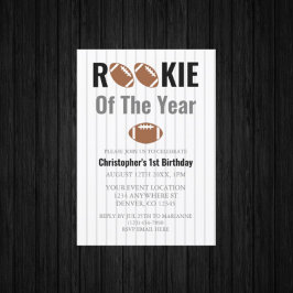 Invitation Rookie De L'Année Football 1Er Anniversaire