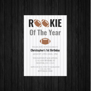Invitation Rookie De L'Année Football 1Er Anniversaire