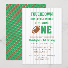 Invitation Rookie Football 1er anniversaire