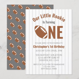 Invitation Rookie Football 1er anniversaire