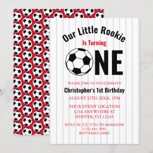 Invitation Rookie Soccer 1er anniversaire