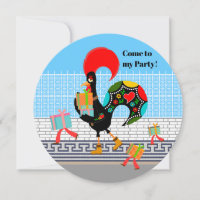Rooster portugais avec cadeaux 1ère fête d'anniver