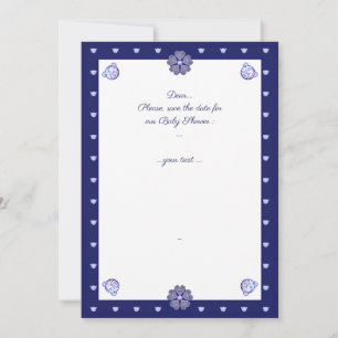 Invitation Rosace bleu ou rouge pour bébé&enfant