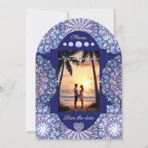 Invitation Rosace bleue