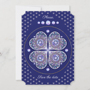 Invitation Rosace bleue