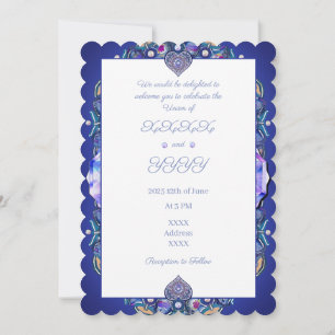 Invitation Rosace bleue