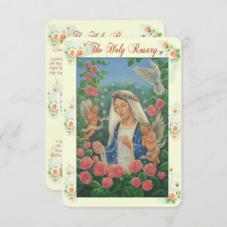 Invitation Rosary Prayer Card