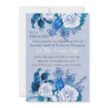 Rose blanc / bleu Fleurs design