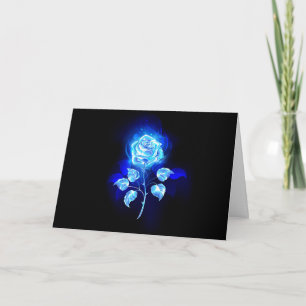 Invitation Rose bleu brûlant