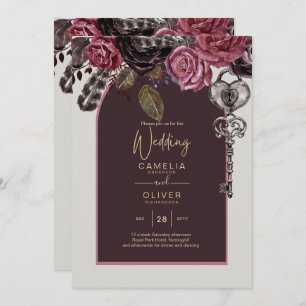 Invitation ROSE BOTHIQUE Bourgogne Mariage de automne