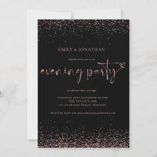 Invitation Rose Budget Gold Parties scintillant Mariage Soiré