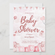 Rose Clair Aquarelle Illustrative Moderne Enfantin