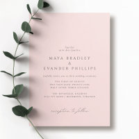 Rose clair | Élégant Mariage de style classique