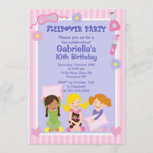 Invitation rose d'anniversaire d'amusement de