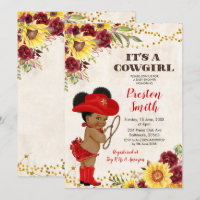 Rose de cowgirl en Afrique rouge et Baby shower de