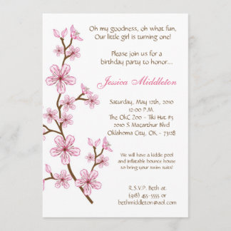 invitation rose de fête d'anniversaire des fleurs