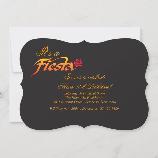 Invitation rose de fiesta (Devant)