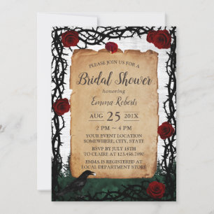 Invitation Rose de forêt d'Imaginaire et Fête des mariées d'é