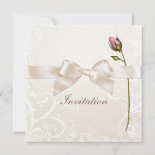 Invitation Rose de Heart Flourish