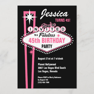 Invitation rose de Las Vegas