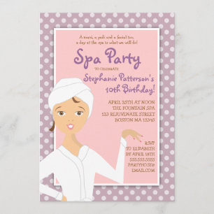 Invitation Rose de l'invitation de partie de spa