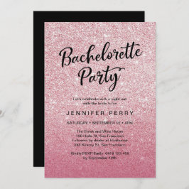 Invitation rose de partie de Bachelorette de
