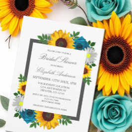 Invitation Rose de tournesol Daisy Fête des mariées florale