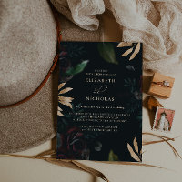 Rose de velours foncé bordeaux | Mariage d'hiver d