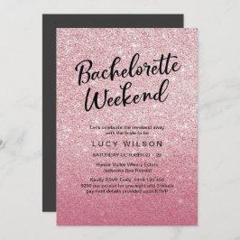 Invitation rose de week-end de Bachelorette de