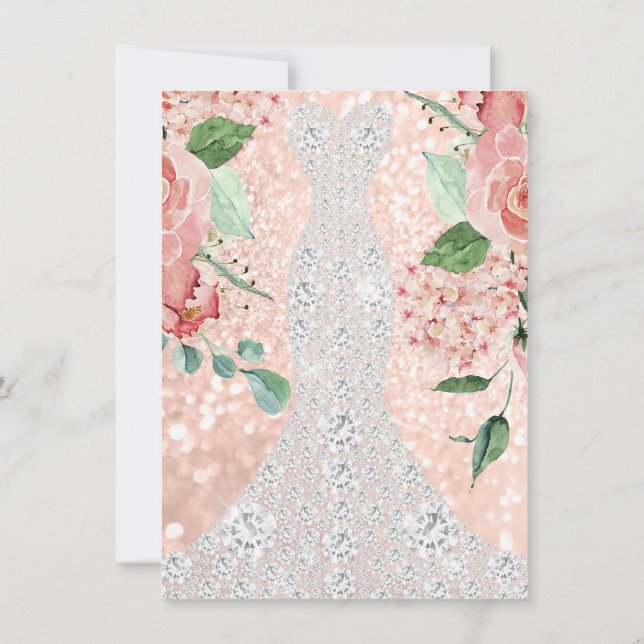 Invitation Rose d'étincelle de robe de mariée VIP Blush Rose  (Dos)