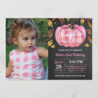 Rose d'invitation d'anniversaire de citrouille de