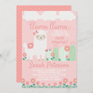 Invitation rose d'invitation de baby shower de