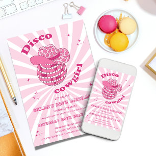 Invitation Rose   Disco Cowgirl Birthday Party