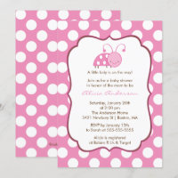 Invitation rose douce de baby shower de