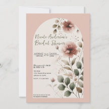 Rose du désert rose et vert floral Mariage Baby Sh