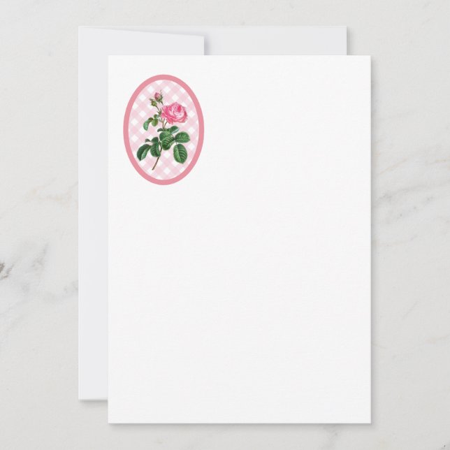 Invitation Rose et En vichy (Devant)