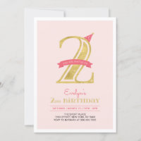 Rose et Or | Fête d'anniversaire 2 ans pour fille