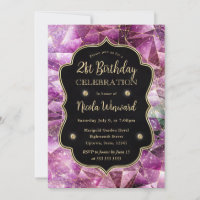 Rose et Or Minuit Cristal Galaxie 21e Anniversaire