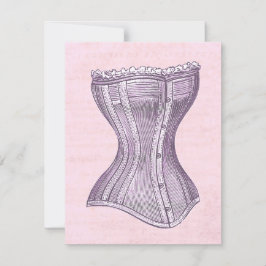 Invitation Rose et violet Victoret style Vintage