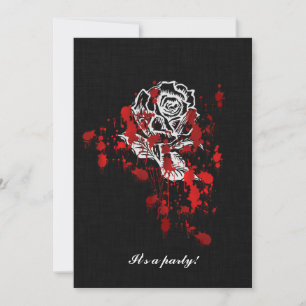 Invitation Rose éternel Vampire Goth Mariage