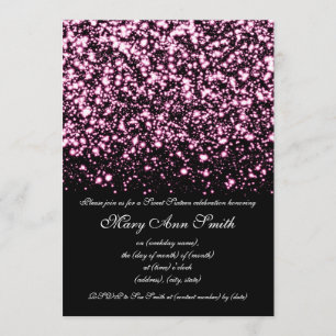 Invitation Rose fascinant de minuit de partie de sweet