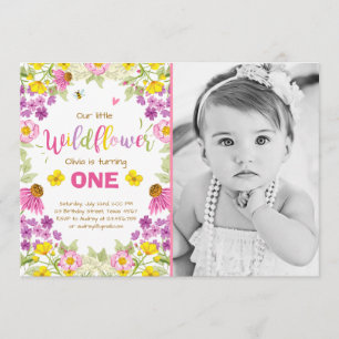 Invitation Rose floral de fille d'invitation d'anniversaire