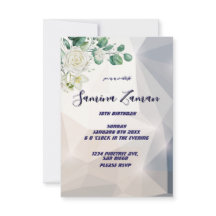 Rose Florale Blanche Élégante 10e Anniversaire