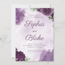 Rose foncé violet Floral gothique Mariage