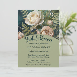 Invitation rose Garden Bridal Shower
