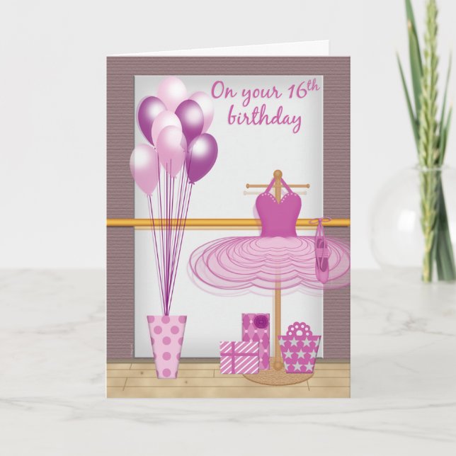 Invitation Rose Girly de joyeux du bonbon 16 anniversaire de (Devant)