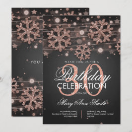 Invitation Rose Gold 30e anniversaire Parties scintillant d'h